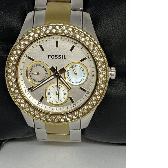 Fossil Stella ES2944 Womens Stainless Steel Analog Dial Quartz Wrist Watch QB648 - Picture 2 of 12